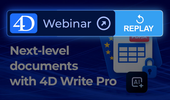 4D Webinar - 4D Write Pro 4D Webinar - 4D Write Pro